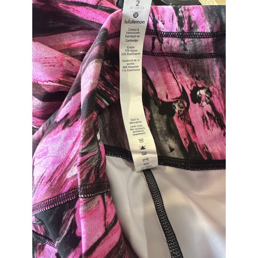 Lululemon Wunder Train High Rise Tight 25" Incentive Refresh Pink Multi Size 2 - Picture 6 of 12